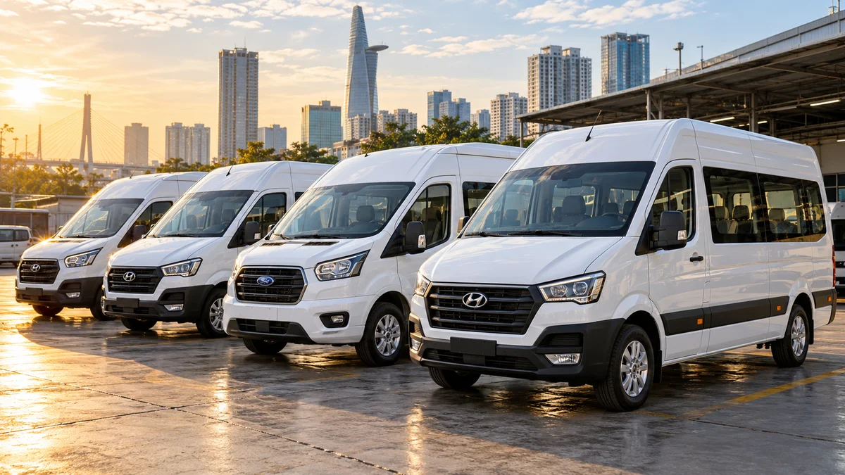 Thuê xe 16 chỗ giá bao nhiêu 1 ngày? Bảng giá theo tuyến 2026 (Transit & Solati) - AZCAR thuê xe du lịch 7 chỗ 16 chỗ