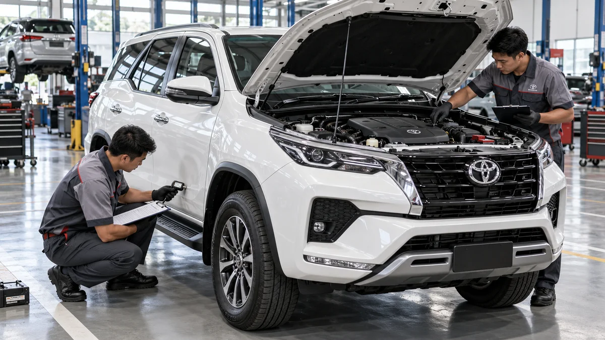 Quy trình kiểm định Innova/Fortuner trước khi cho thuê tại AZCAR (15 bước) - AZCAR thuê xe du lịch 7 chỗ 16 chỗ