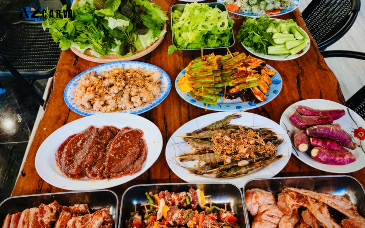 Mâm Hải Sản Nướng Ngon
